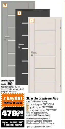 OBI Skrzydło drzwiowe M&W oferta