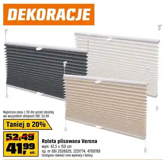 OBI Roleta plisowana Verona oferta