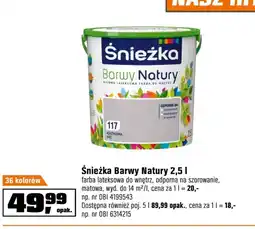OBI Farba lateksowa Śnieżka oferta