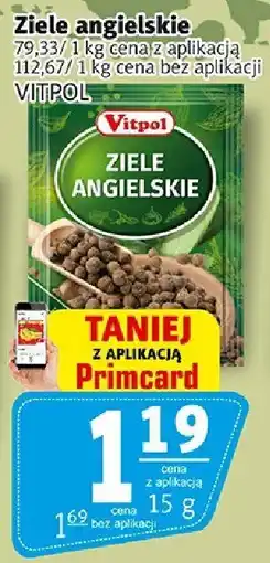 Prim Market Przyprawa ziele angielskie Vitpol oferta