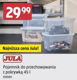 Jula Pojemnik do przechowywania z pokrywką 45 l oferta
