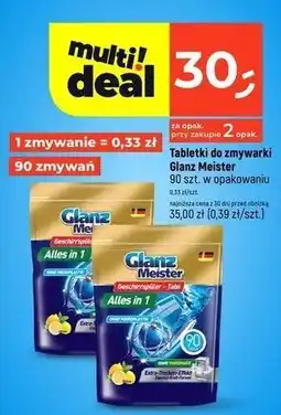 Dealz Tabletki do zmywarki lemon Glanzmeister All In 1 oferta