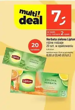 Dealz Herbata classic Lipton Green Tea oferta
