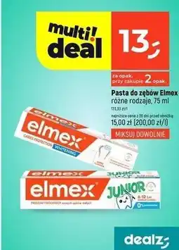 Dealz Pasta do zębów 6-12 lat Elmex Junior oferta