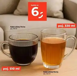 Dealz Kubek ryflowany szklany 510 ml Florina (Florentyna) oferta