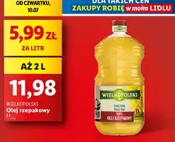 Lidl Olej rzepakowy Wielkopolski 2 l oferta