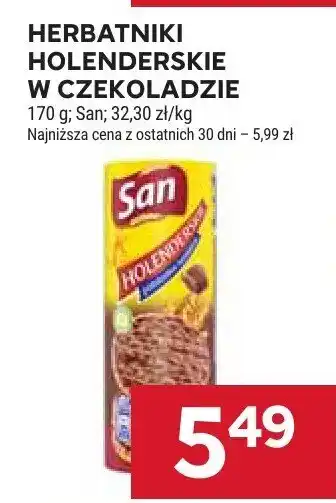 Stokrotka Herbatniki holenderskie w czekoladzie San oferta