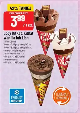 Polomarket Lody KitKat, Lion oferta