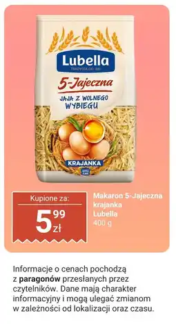 Biedronka Makaron 5-Jajeczna krajanka Lubella oferta