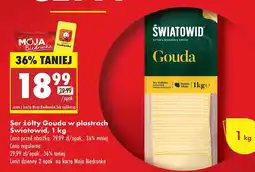 Biedronka Ser żółty Gouda w plastrach Światowid oferta