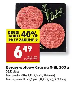Biedronka Burger wołowy Czas na Grill oferta