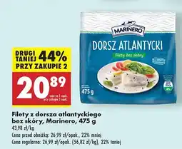 Biedronka Dorsz filety atlantycki bez skóry Marinero oferta