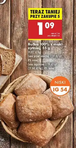 Biedronka Bułka 100% z mąki żytniej Biedronka oferta