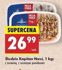 Biedronka Śledzie Kapitan Navi z żurawiną z suszonymi pomidorami oferta