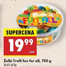 Biedronka Żelki Trolli fun for all, 750 g oferta