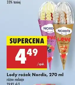 Biedronka Lody rożek Nordis oferta