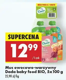 Biedronka Mus owocowo-warzywny Dada baby food BIO oferta