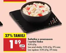 Biedronka Sałatka z ananasem i surimi Seko oferta