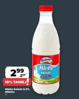 Netto Mleko świeże 3.2% Miletto oferta