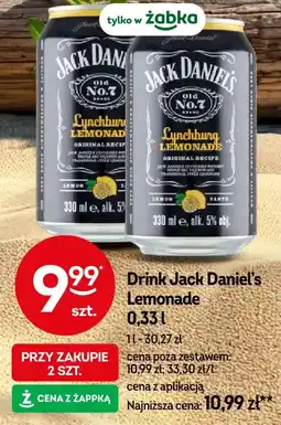 Żabka Drink Jack Daniel's Lemonade oferta