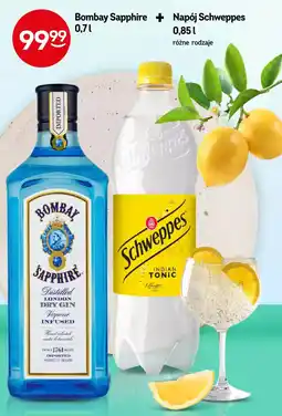 Żabka Bombay Sapphire + Napój Schweppes oferta