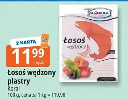 E.Leclerc Łosoś wędzony plastry Koral oferta