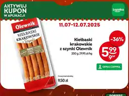 Żabka Kiełbaski krakowskie z szynki Olewnik oferta