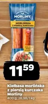 Netto Kiełbasa morlińska z piersią kurczaka Morliny oferta