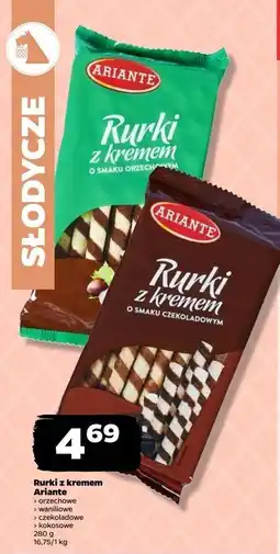 Netto Rurki waflowe z nadzieniem kokosowym Ariante oferta