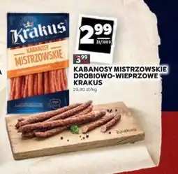 Stokrotka Market Kabanosy Mistrzowskie Drobiowo-Wieprzowe Krakus oferta