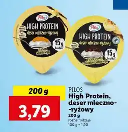 Lidl PILOS High Protein, deser mleczno-ryżowy oferta