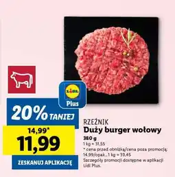 Lidl RZEŹNIK Duży burger wołowy oferta