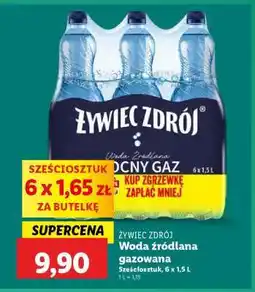 Lidl ŻYWIEC ZDRÓJ Woda źródlana gazowana oferta