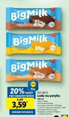 Lidl Big Milk Lody na patyku oferta
