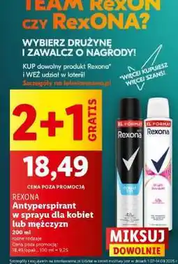 Lidl REXONA Antyperspirant w sprayu oferta