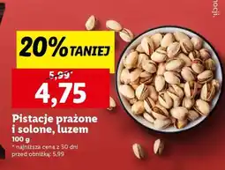 Lidl Pistacje prażone i solone, luzem oferta