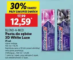 Lidl BLEND-A-MED Pasta do zębów 3D White Luxe oferta
