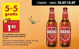 Biedronka Piwo Warka oferta