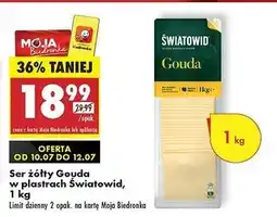 Biedronka Ser gouda plastry Światowid oferta