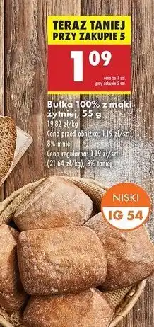 Biedronka Bułka z mąki żytniej oferta