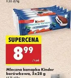 Biedronka Baton borówkowy Kinder Mleczna Kanapka oferta