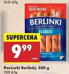 Biedronka Parówki classic Morliny Berlinki oferta