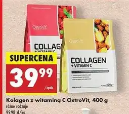 Biedronka Kolagen + vitamina c truskawkowy Ostrovit oferta