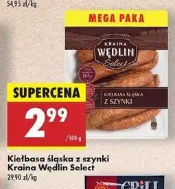 Biedronka Kiełbasa śląska z szynki Kraina Wędlin Select oferta