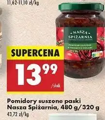 Biedronka Pomidory suszone w paskach z ziołami Nasza Spiżarnia oferta
