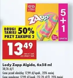 Biedronka Lód toffi Algida Zapp oferta