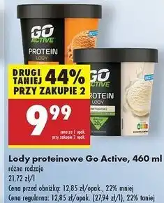 Biedronka Lody proteinowe słony karmel Go Active oferta