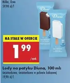 Biedronka Lód śmietankowy w polewie kakaowej Diuna oferta