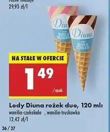 Biedronka Lody wanilia truskawka Diuna oferta