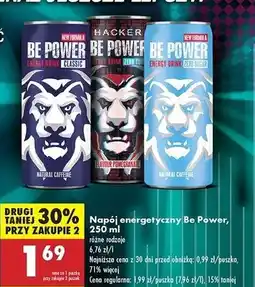 Biedronka Napój energetyczny hacker Be Power oferta